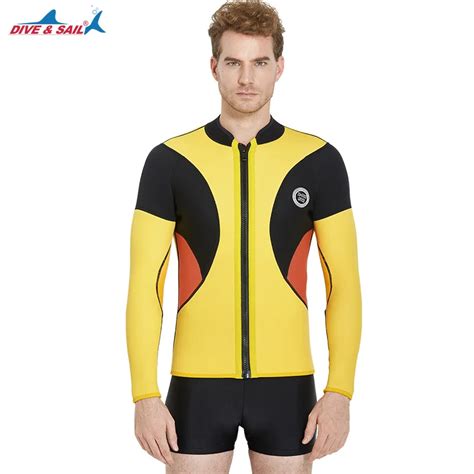 Buceo Y Vela Mm Neopreno Buceo Chaqueta Hombre Color Bloqueo Buceo