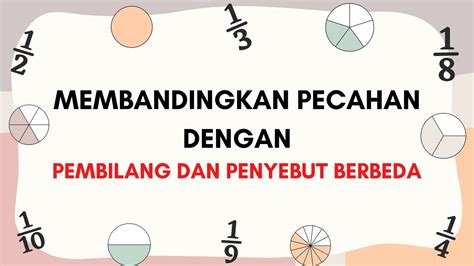 CARA MEMBANDINGKAN PECAHAN PEMBILANG DAN PENYEBUT BERBEDA YouTube