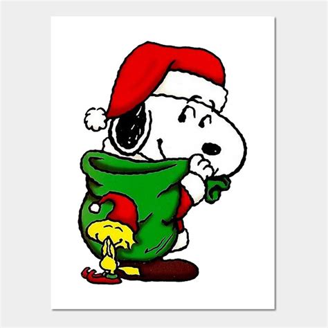 Santa Snoopy Beautiful Christmas By Dermon Snoopy Snoopy And