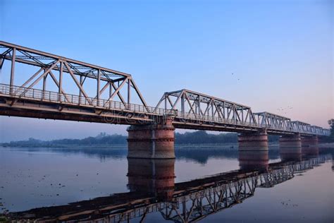 Bridge over yamuna river stock photo. Image of reservoir - 240921342