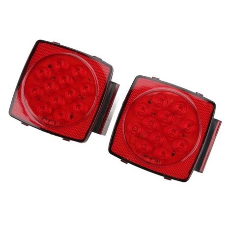 Ashata Feu De Remorque Carr Led Paire Led Carr Lumi Res V