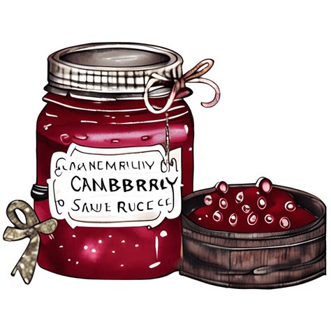 Homemade Cranberry Sauce Clipart · Creative Fabrica