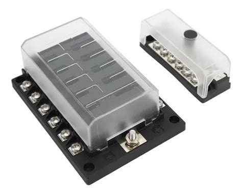 Bloco De Fusíveis Blade Fuse Holder De 12 Vias Indicador Led