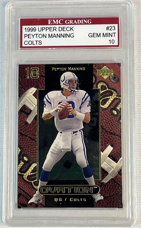 Lot 1999 Upper Deck Ovation 23 Peyton Manning Colts Football Card GRADED