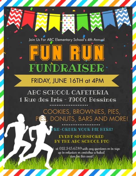 Fun Run Fundraiser Flyer Template Postermywall