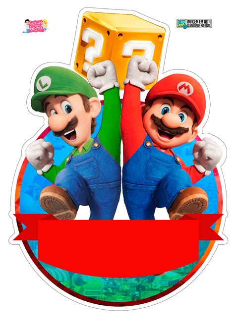 Topo De Bolo Redondo Mario Bros Filme Fazendo A Nossa Festa