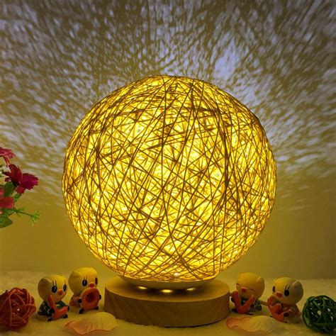 Buy 3D USB Charging LED Rattan Moon Night Light Moonlight Table Desk