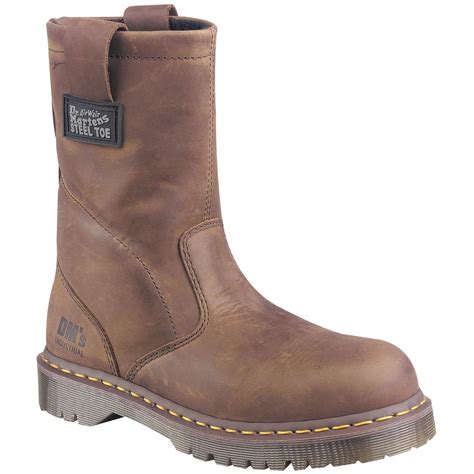 Mens Dr Martens™ 10 Volcano Steel Toe Wellington Boots Gaucho