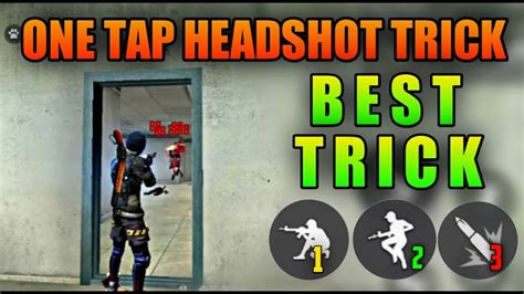 ONE SHOT HEADSHOT TRICK FREE FIRE Ll BEST TRICK FOR ONE TAP HEADSHOT IN