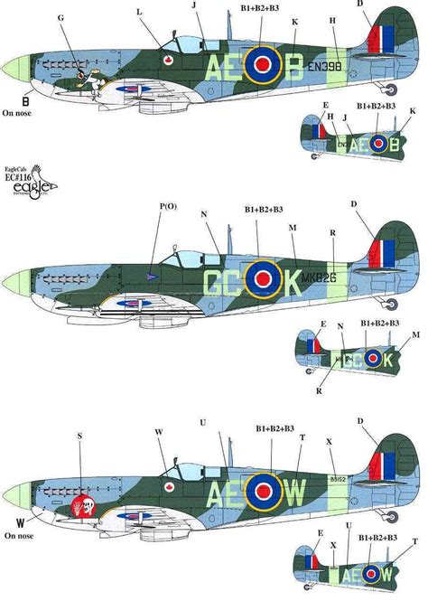 Eaglecals Decals Supermarine Spitfire Mk Ix Fighter Part Ebay