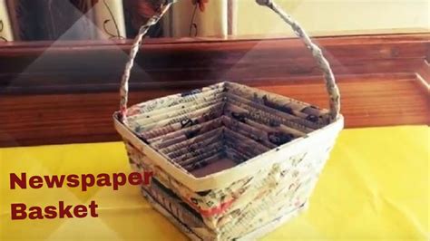 How To Make Newspaper Basket Diy Easy Handmade Basket Made Of