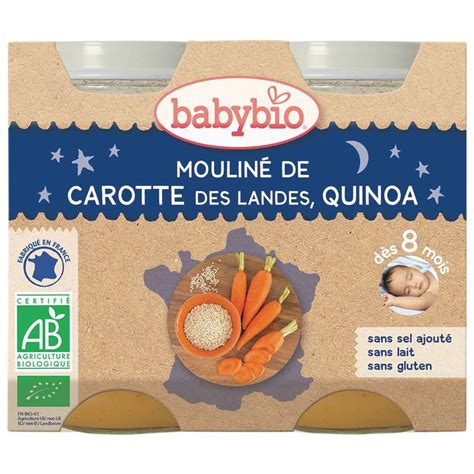 Petit pot bonne nuit carotte des Landes quinoa BIO dès 8 mois