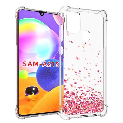 Capa Anti Queda Reforçada Chuva Corações Galaxy A21s nas americanas