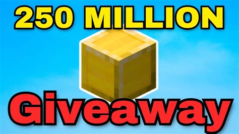 250 Million Coin Giveaway Hypixel Skyblock YouTube