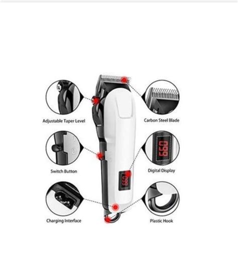 Sokany Rechargeable Hair Clipper Shaving Machine White Sangz Store