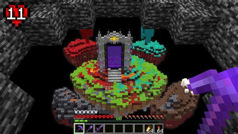 How I Built A Nether Hub In The Void In Minecraft Hardcore Youtube