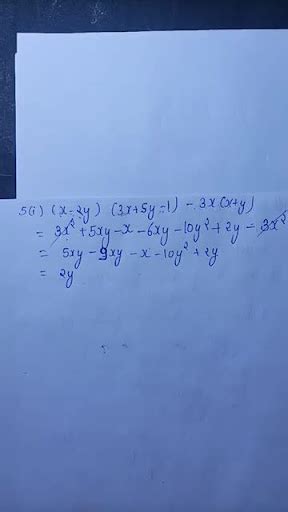 Iv 6x Y 3y−2x V 51 X−41 Y 5x2−4y2 5 Simplify I X−2y 3x 5y