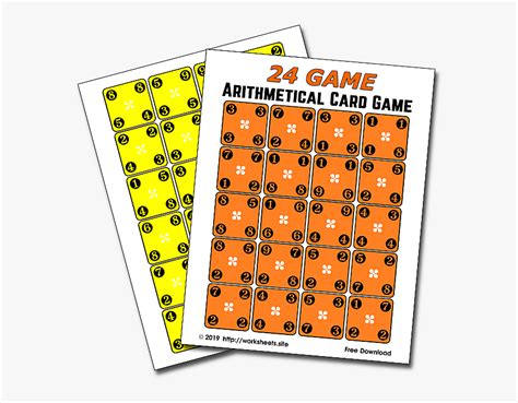 24 Game Printable Cards - Juegos De Operaciones Combinadas, HD Png ...