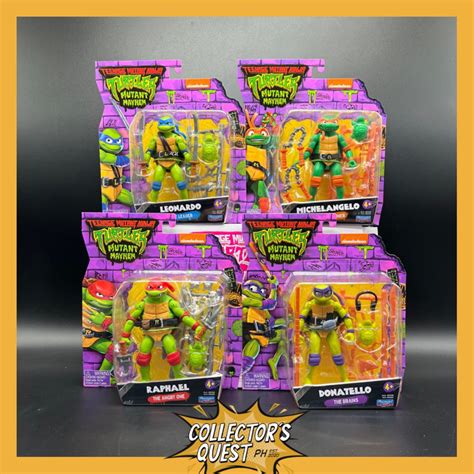 Playmates Teenage Mutant Ninja Turtles Mutant Mayhem Basic Figure Turtle 4 Pack Shopee