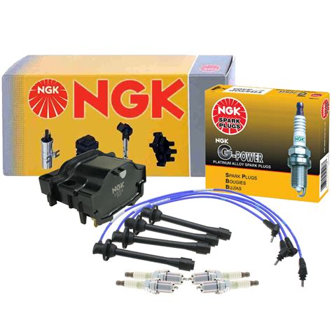 NGK HEI Ignition Coil Wires 4 G Power Platinum Spark Plugs Kit For