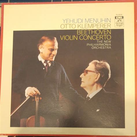 Beethoven Violin Concerto De Yehudi Menuhin Otto Klemperer Ludwig Van