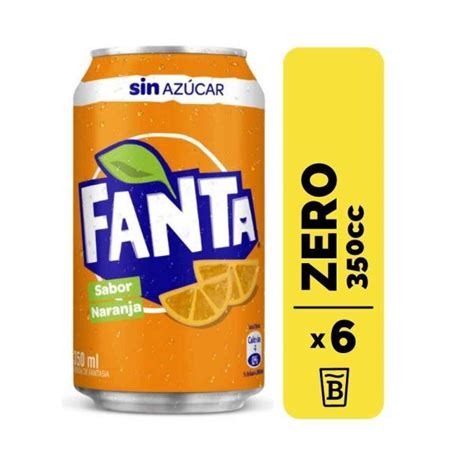 6 Bebida Fanta Zero Lata 350cc Bienvenido A Elbrindis Cl