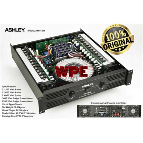 Jual Power Amplifier Ashley Hm1200 Hm 1200 Original Jakarta Barat W