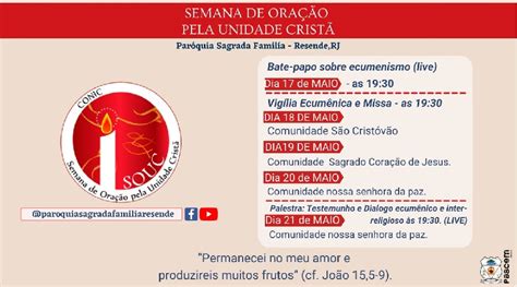 Semana De Ora O Pela Unidade Crist Portal Diocese