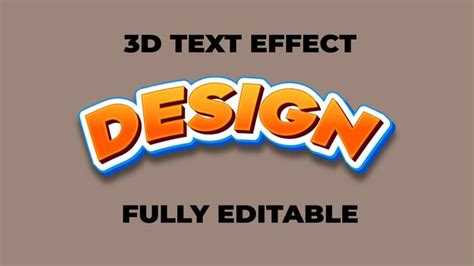 Premium Vector 3d Editable Text Effect