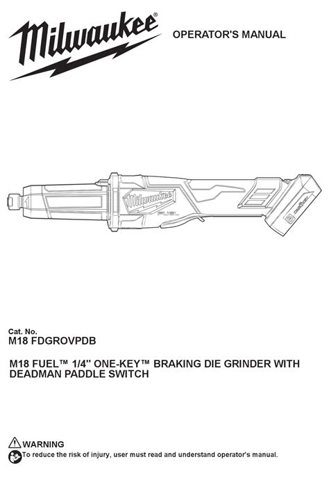 MILWAUKEE M18 FDGROVPDB OPERATOR'S MANUAL Pdf Download | ManualsLib