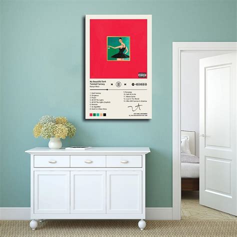 Tobiang Kanye Póster De West My Beautiful Dark Twisted Fantasy Music