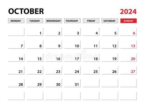 October 2024 Year Planner Template Calendar 2024 Template Monthly And