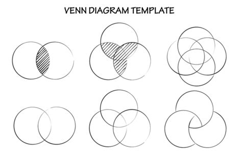 Venn Diagram Doodle Circle Vector Glyph Template Marketing Png And