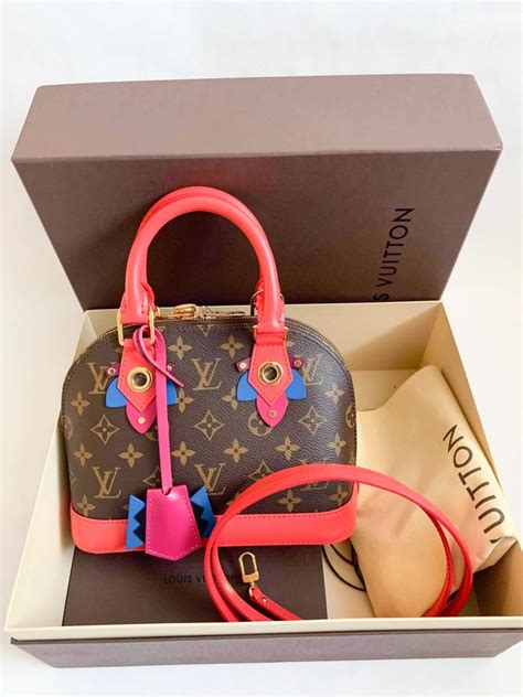 Louis Vuitton Alma Bb Flamingo Pink Totem Monogram Canvas