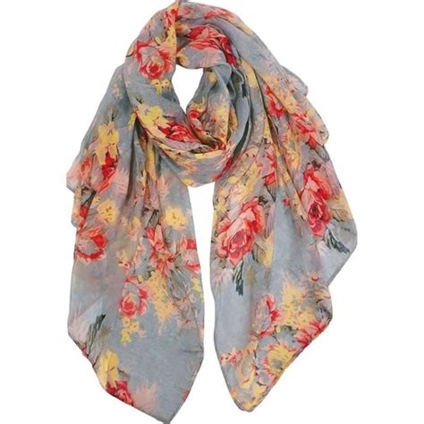 Foulards Femme Écharpe Légère Motif Floral Wrap Châle Confortable Étole