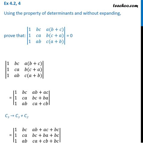 Question Using Property Of Determinants Bc A B C