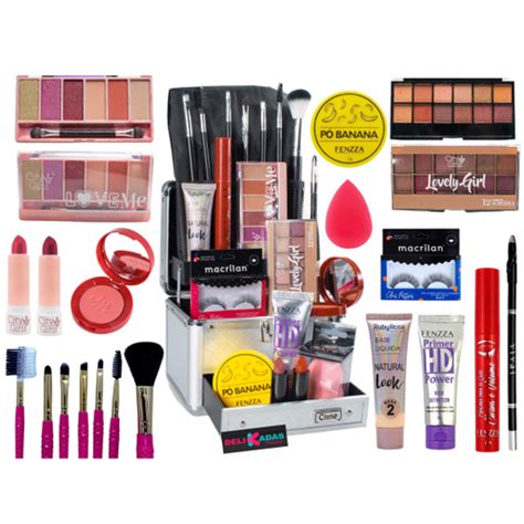 Maleta De Maquiagem Completa Profissional Ruby Rose Ultra Em Promo O