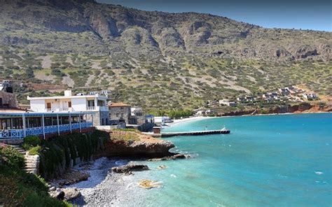 Plaka Crete Greece a seaside hamlet in the east near Spinalonga