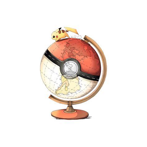 Pokemon Pokeballs Pikachu World Map Clipart Png Images 300dpi Etsy