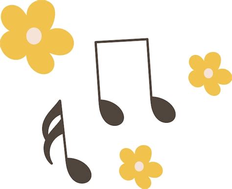 Premium Vector Music Notes And Flowers Pattern