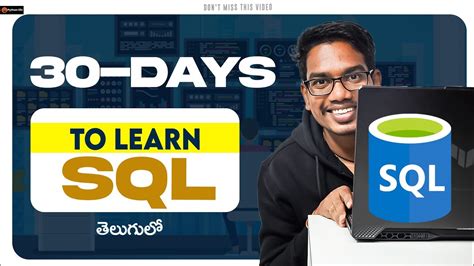 30 Days To Learn Sql Sql In 30 Days Telugu Youtube