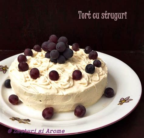 Tort Cu Struguri Si Mousse De Mascarpone Cu Unt De Arahide