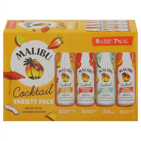 Malibu Ready To Drink Cocktail Variety Pack Cans 8 Cans 355 Ml Kroger