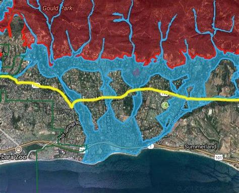 Map of Montecito Flooding Zones