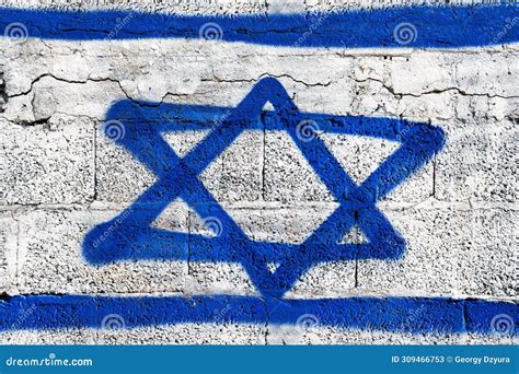 Graffiti with Israeli Flag on a Wall Stock Image - Image of asia ...