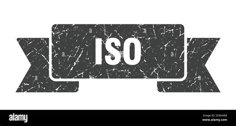 Iso Ribbon Sign Iso Vintage Retro Band Stock Vector Image Art Alamy