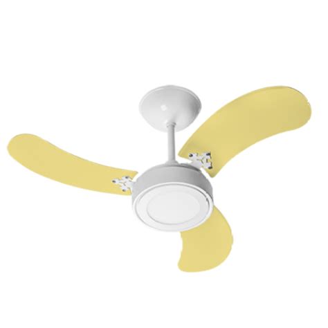 Ventilador De Teto Amarelo New Led Venti Delta