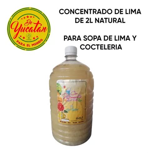 1 Jugo Concentrado De Lima De 2 Litros Para Sopa De Lima Mercadolibre