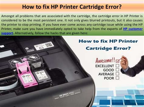 How To Fix Hp Printer Cartridge Error