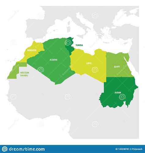 Nord Afrika Region Karte Von L Ndern In Nord Afrika Auch Im Corel